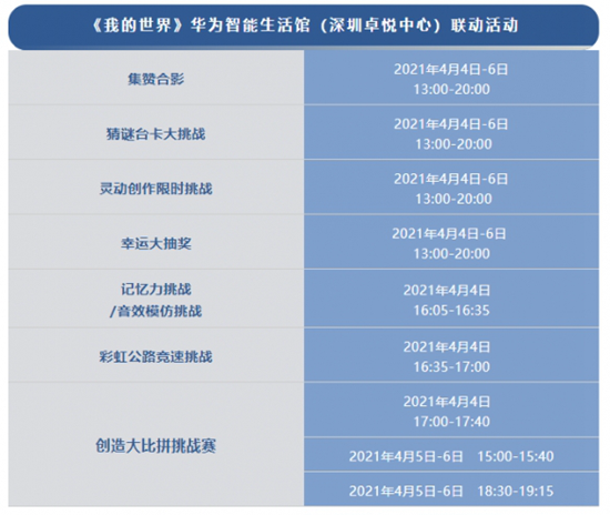 《我的世界》华为智能生活馆（深圳卓悦中心）线下活动开启啦(图3)