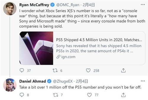分析师爆料Xbox Series X/S出货量落后PS5百万台