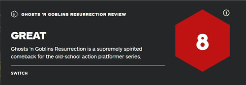 《魔界村Resurrection》IGN 8分：老派平台动作游戏的强势回归
