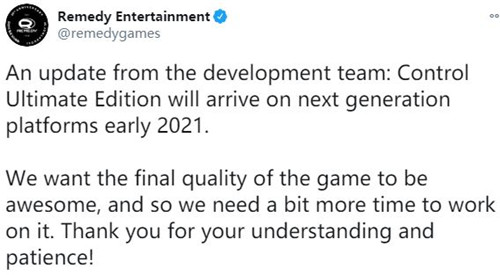 《控制：终极合辑》次世代版将于明年初推出