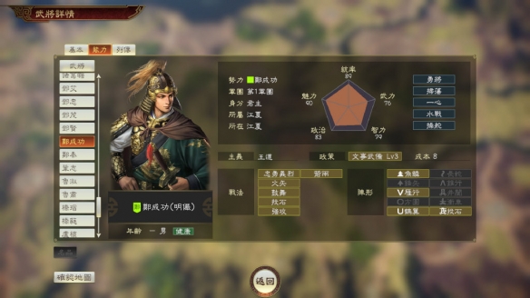 三国志14威力加强版特典武将介绍 郑成功、高成恭介绍