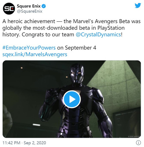 《漫威复仇者联盟》B测版是PS4下载最多测试版游戏