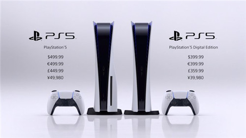 PS5售价正式公布：光驱版499刀数字版399刀